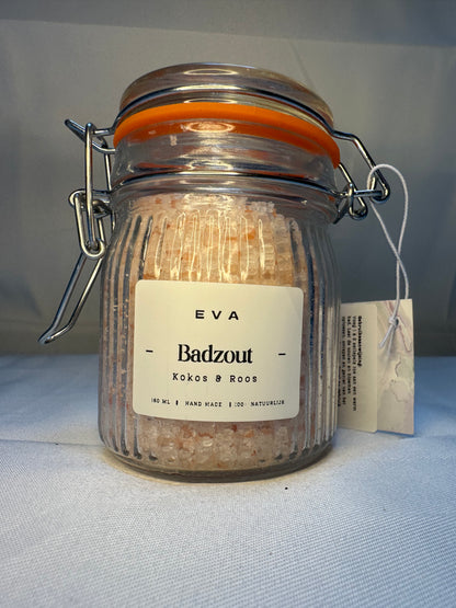 Kokos-Roos Badzout – Natuurlijke Ontspanning -  800 gram